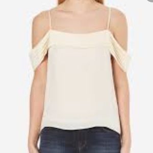 T by Alexander Wang Silk Georgette Pleated Top